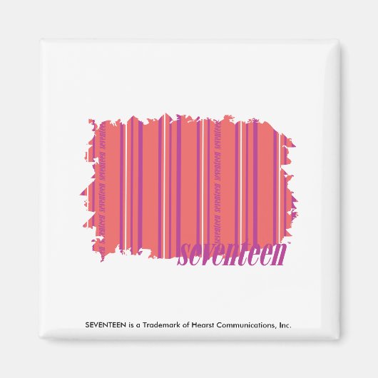 Dunne strepen Roze 2 Magneet (Voorkant)