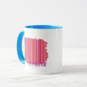 Dunne strepen Roze 2 Mok (Voorkant links)