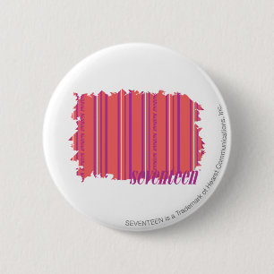 Dunne strepen Roze 2 Ronde Button 5,7 Cm