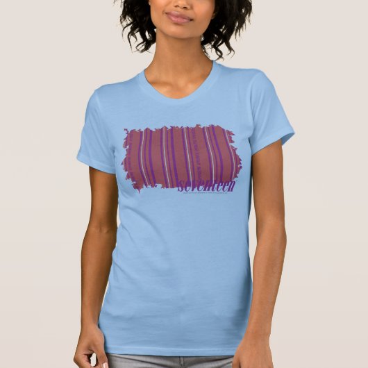 Dunne strepen Roze 2 T-shirt (Voorkant)