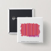 Dunne strepen Roze 2 Vierkante Button 5,1 Cm (Voorkant /achterkant)