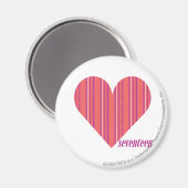 Dunne strepen Roze 3 Magneet (Voorkant / Achterkant)