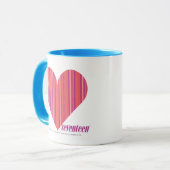 Dunne strepen Roze 3 Mok (Voorkant links)