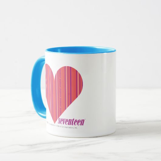 Dunne strepen Roze 3 Mok (Voorkant links)