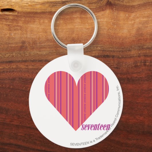 Dunne strepen Roze 3 Sleutelhanger (Voorkant)