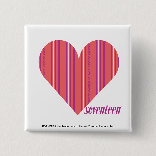 Dunne strepen Roze 3 Vierkante Button 5,1 Cm (Voorkant)