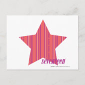 Dunne strepen Roze 4 Briefkaart (Voorkant)