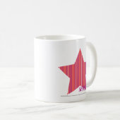 Dunne strepen Roze 4 Koffiemok (Voorkant rechts)