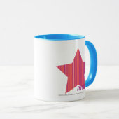 Dunne strepen Roze 4 Mok (Voorkant rechts)