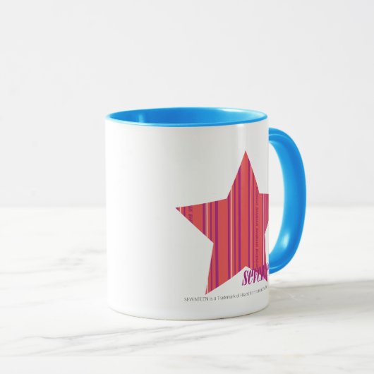 Dunne strepen Roze 4 Mok (Voorkant rechts)