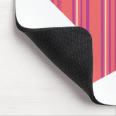 Dunne strepen Roze 4 Muismat (Hoek)