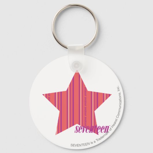 Dunne strepen Roze 4 Sleutelhanger (Voorkant)