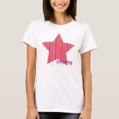 Dunne strepen Roze 4 T-shirt (Voorkant)