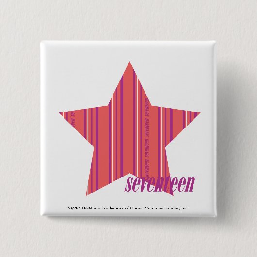 Dunne strepen Roze 4 Vierkante Button 5,1 Cm (Voorkant)