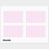 Dunne strepen - Roze en lichtroze Rechthoekige Sticker (Vel)