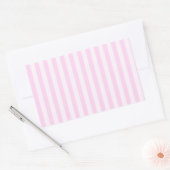 Dunne strepen - Roze en lichtroze Rechthoekige Sticker (Envelop)