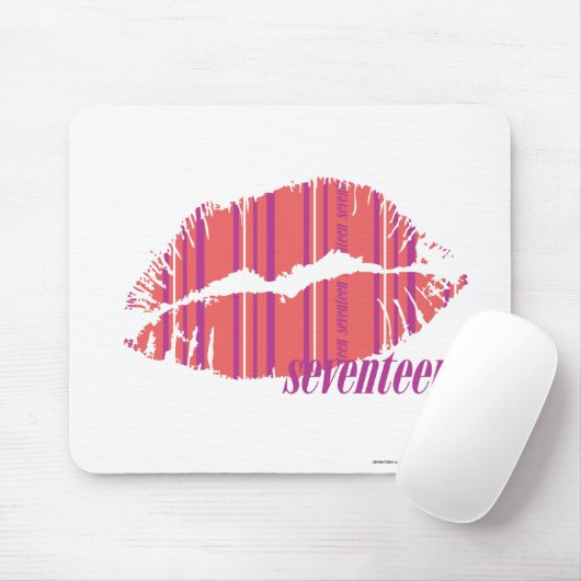 Dunne strepen roze muismat (Met muis)