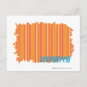 Dunne strepen Sinaasappel 2 Briefkaart (Voorkant)