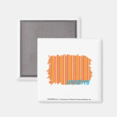 Dunne strepen Sinaasappel 2 Magneet (Voorkant / Achterkant)