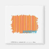 Dunne strepen Sinaasappel 2 Magneet (Voorkant)