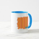 Dunne strepen Sinaasappel 2 Mok (Voorkant rechts)