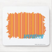 Dunne strepen Sinaasappel 2 Muismat (Voorkant)