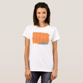 Dunne strepen Sinaasappel 2 T-shirt (Voorkant volledig)