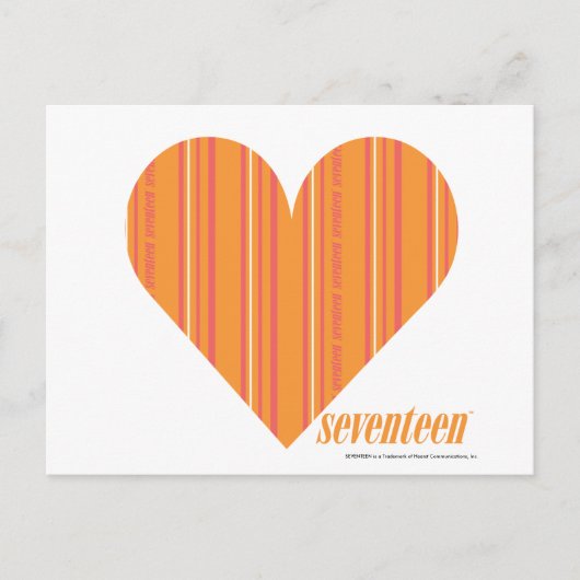 Dunne strepen Sinaasappel 3 Briefkaart (Voorkant)