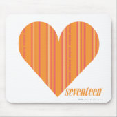 Dunne strepen Sinaasappel 3 Muismat (Voorkant)