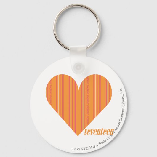 Dunne strepen Sinaasappel 3 Sleutelhanger (Voorkant)