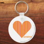 Dunne strepen Sinaasappel 3 Sleutelhanger (Voorkant)