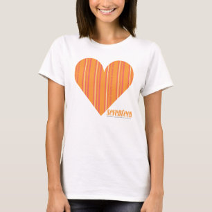 Dunne strepen Sinaasappel 3 T-shirt