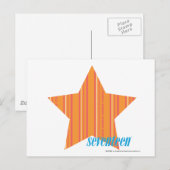 Dunne strepen Sinaasappel 4 Briefkaart (Voorkant / Achterkant)