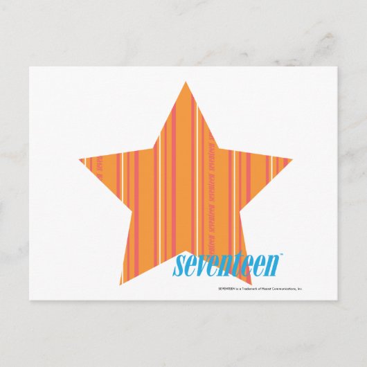 Dunne strepen Sinaasappel 4 Briefkaart (Voorkant)