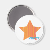 Dunne strepen Sinaasappel 4 Magneet (Voorkant / Achterkant)