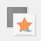 Dunne strepen Sinaasappel 4 Magneet (Voorkant / Achterkant)