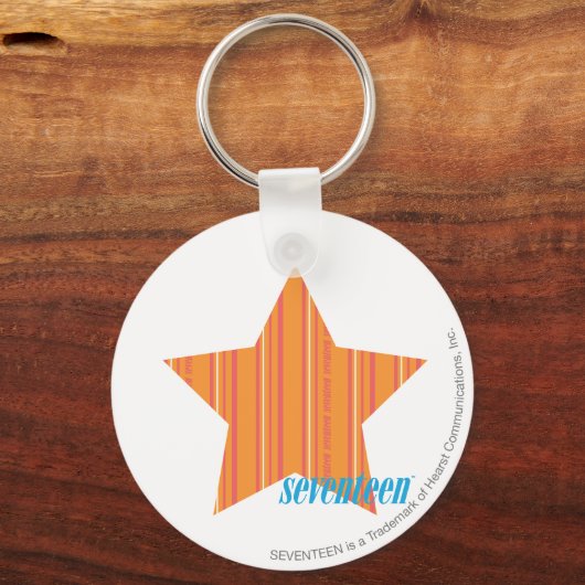 Dunne strepen Sinaasappel 4 Sleutelhanger (Voorkant)