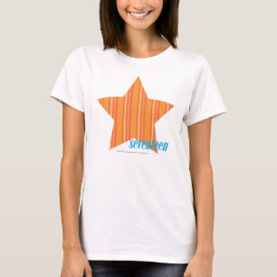 Dunne strepen Sinaasappel 4 T-shirt
