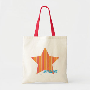 Dunne strepen Sinaasappel 4 Tote Bag