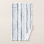 Dunne strepen voor Waterverf, marineblauw, leistee Bad Handdoek (Handdoek)