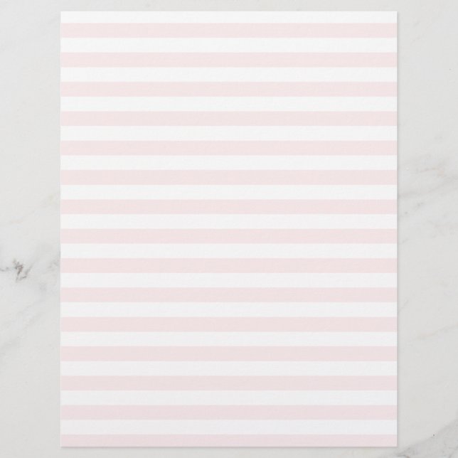 Dunne strepen - wit en Bleek roze (Voorkant)