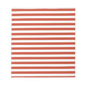 Dunne strepen - wit en donkerrood notitieblok (Voorkant)