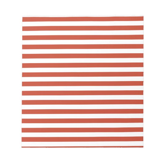 Dunne strepen - wit en donkerrood notitieblok (Voorkant)