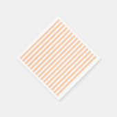 Dunne strepen - Witte en diepe perzik Servetten (Hoek)