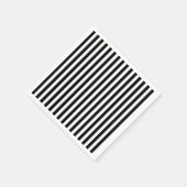 Dunne strepen - zwart en wit servetten (Hoek)