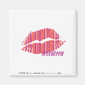 Dunne strepes roze magneet (Voorkant)