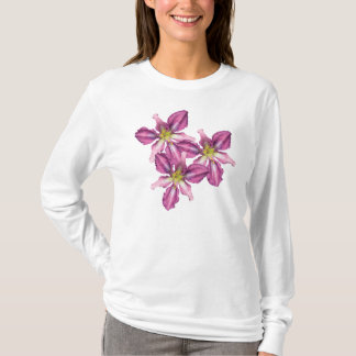 Dunne T-shirt met Daylily