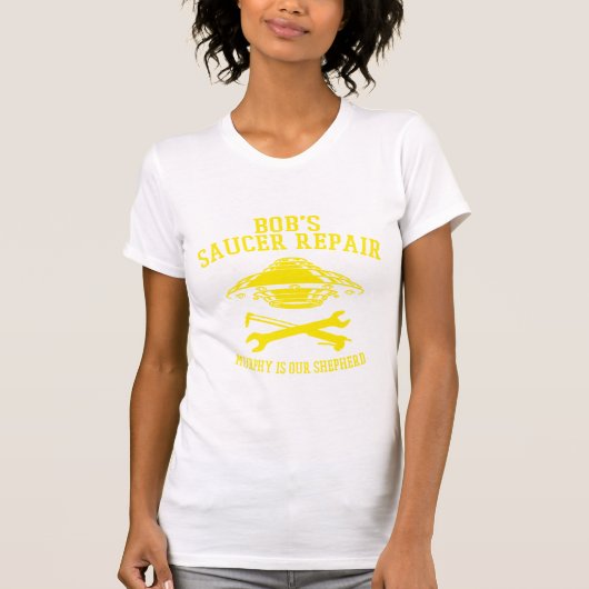 Dunne T-shirts gele BSR-logo voor vrouwen (Voorkant)
