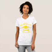 Dunne T-shirts gele BSR-logo voor vrouwen (Voorkant volledig)