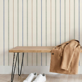 Dunne verticale streeppatroon Boho neutraal aardse Behang